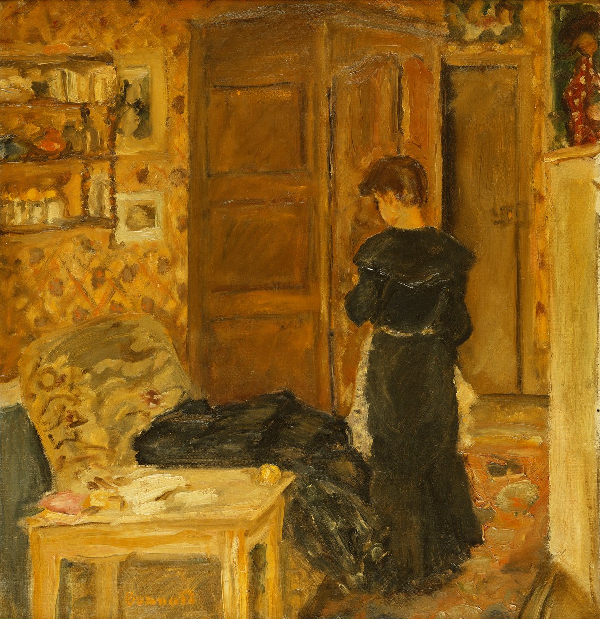 内部的女人；蛇蝎美人c。 1907-10（布面油画） 作者 皮埃尔·邦纳德