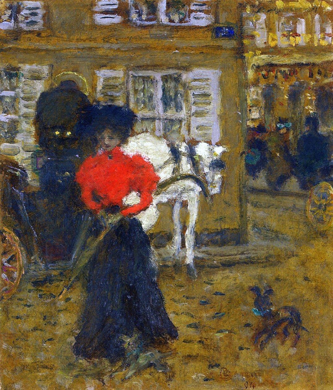 女人在街上，1894年 作者 皮埃尔·邦纳德