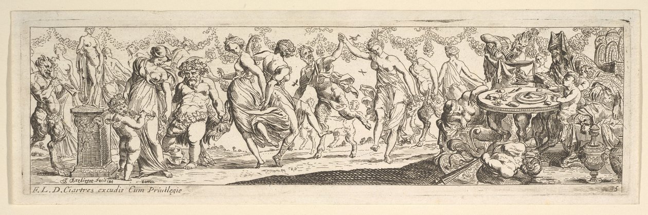 Bacchanal, 1615-42. 作者 皮埃尔·布雷比耶特
