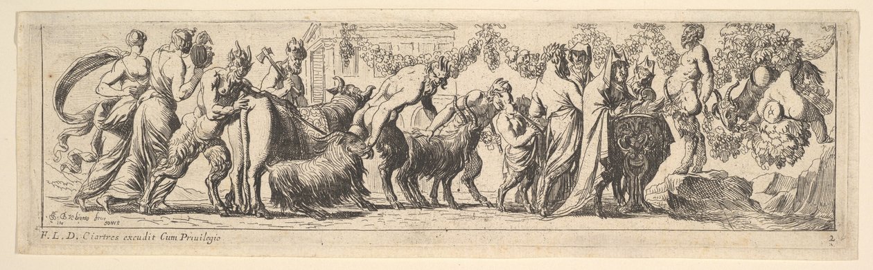 Bacchanal, 1615-42. 作者 皮埃尔·布雷比耶特