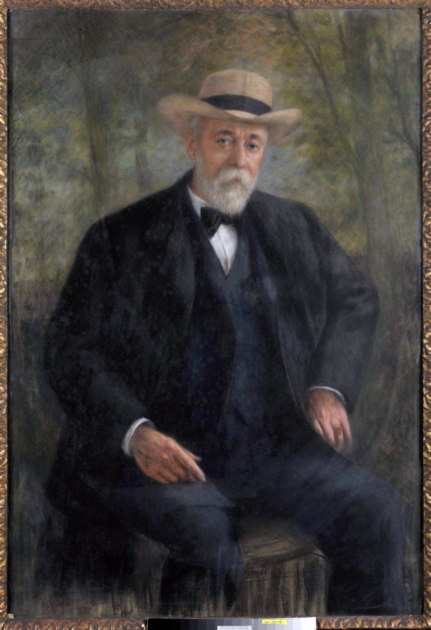 理事会主席亨利·布里森（Henri Brisson，1835-1912年）在他位于蒙莫朗西的花园里的肖像（绘画） 作者 皮埃尔·卡里尔·贝勒斯（Pierre Carrier Belleuse）