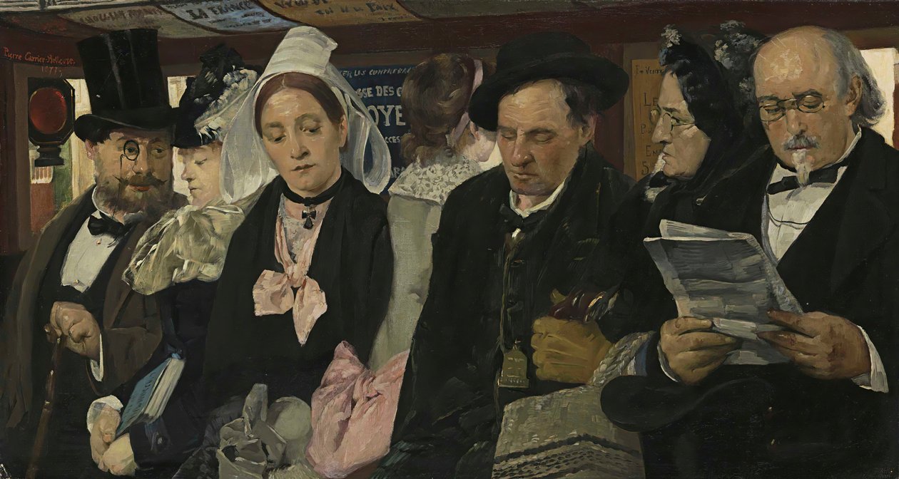在一个总集，1877年。 作者 皮埃尔·卡里尔·贝勒斯（Pierre Carriere Belleuse）
