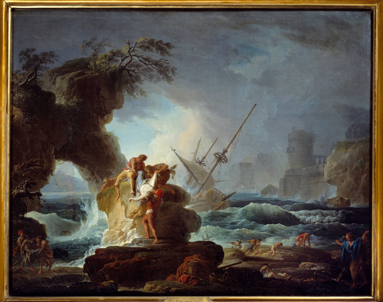 破坏。 皮埃尔·查尔斯·勒梅泰 (Pierre Charles Le Mettay) 的绘画（1726-1759） 作者 皮埃尔·查尔斯·勒梅泰