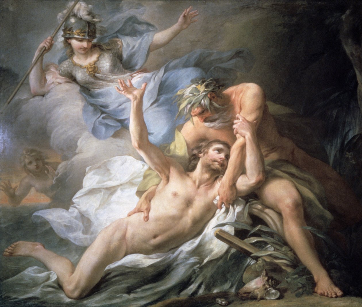 尤利西斯（Ulysses）在卡吕普索岛（Isle of Calypso）登陆，1737年 作者 皮埃尔·查尔斯·特莫里莱斯