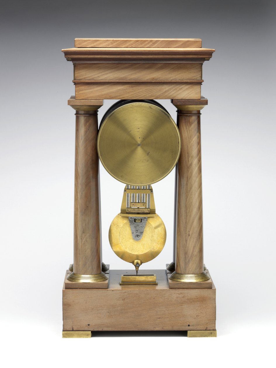十进制时钟，c.1798-1805（松木，黄铜和珐琅） 作者 皮埃尔·丹尼尔·德斯蒂尼（Pierre Daniel Destigny）