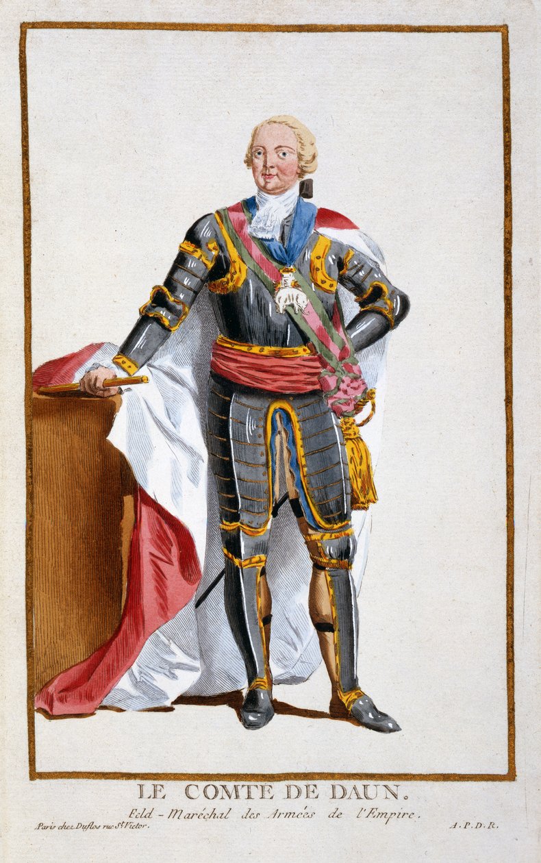 Daun Count，神圣罗马帝国军队将军（1705-66），收集印刷品，代表范围和Dignites，遵循所有现有国家的服装，出版1 作者 皮埃尔·杜弗洛斯