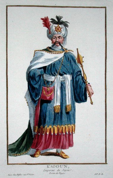 Kaugun皇帝，摘自 "Recueil des Estampes, representant les Rangs et les Dignites, suivant le Costume de toutes les nations existantes"，1780年出版（手绘版画）。 作者 皮埃尔·杜弗洛斯
