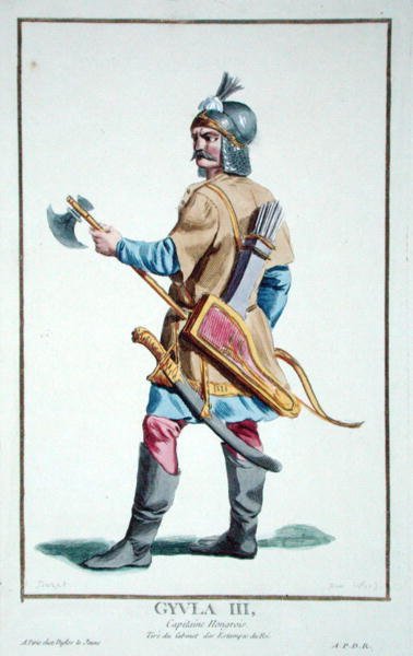 久拉三世，摘自 "Receuil des Estampes, Representant les Rangs et les Dignites, suivant le Costume de toutes les Nations existantes"，1780年出版（手绘版画）。 作者 皮埃尔·杜弗洛斯