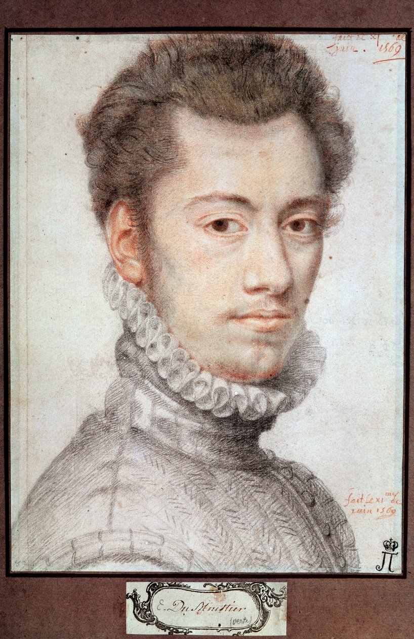 Etienne Dumoustier的肖像，c1570 作者 皮埃尔·杜蒙斯捷一世