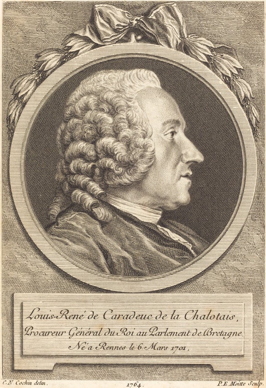 Louis-Rene de Caradeuc de la Chalotais 作者 查尔斯·尼古拉斯·科钦二世之后的皮埃尔·艾蒂安·莫伊特