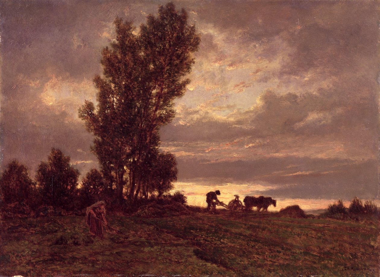 Landscape with a Ploughman 作者 皮埃尔·艾蒂安·西奥多·卢梭