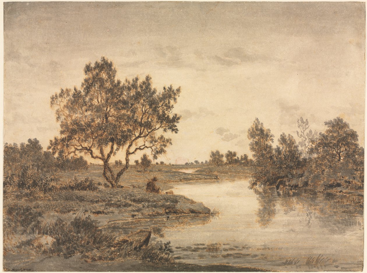 渔夫渔夫c。 1840-1845。 作者 皮埃尔·艾蒂安·西奥多·卢梭