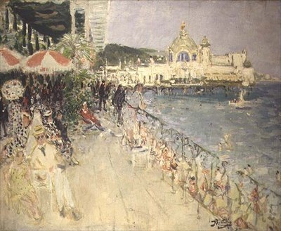 尼斯码头赌场前，约 1937 年 作者 皮埃尔·尤金·蒙特津