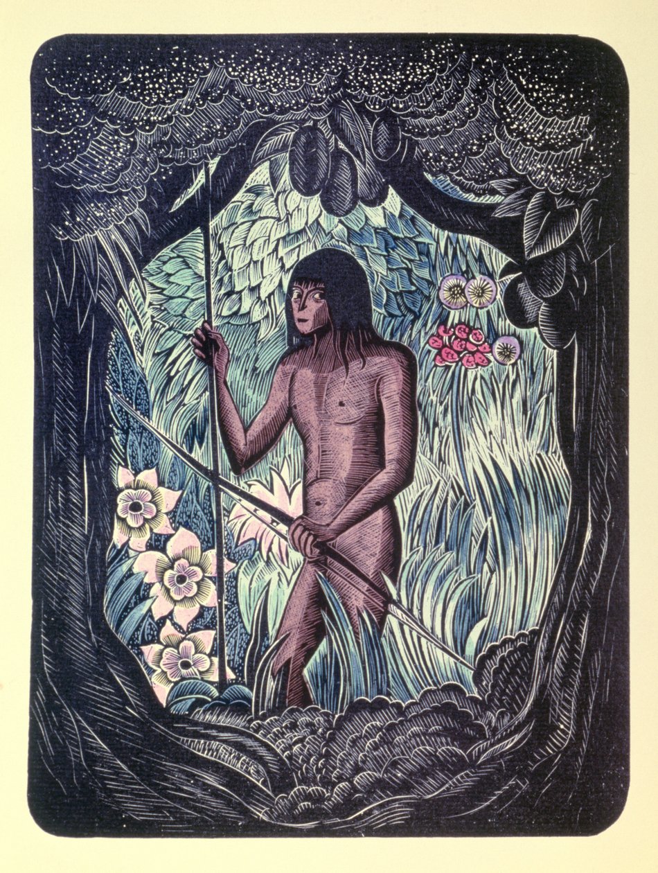 鲁滨逊漂流记》，20 世纪（插图） 作者 皮埃尔·法尔肯