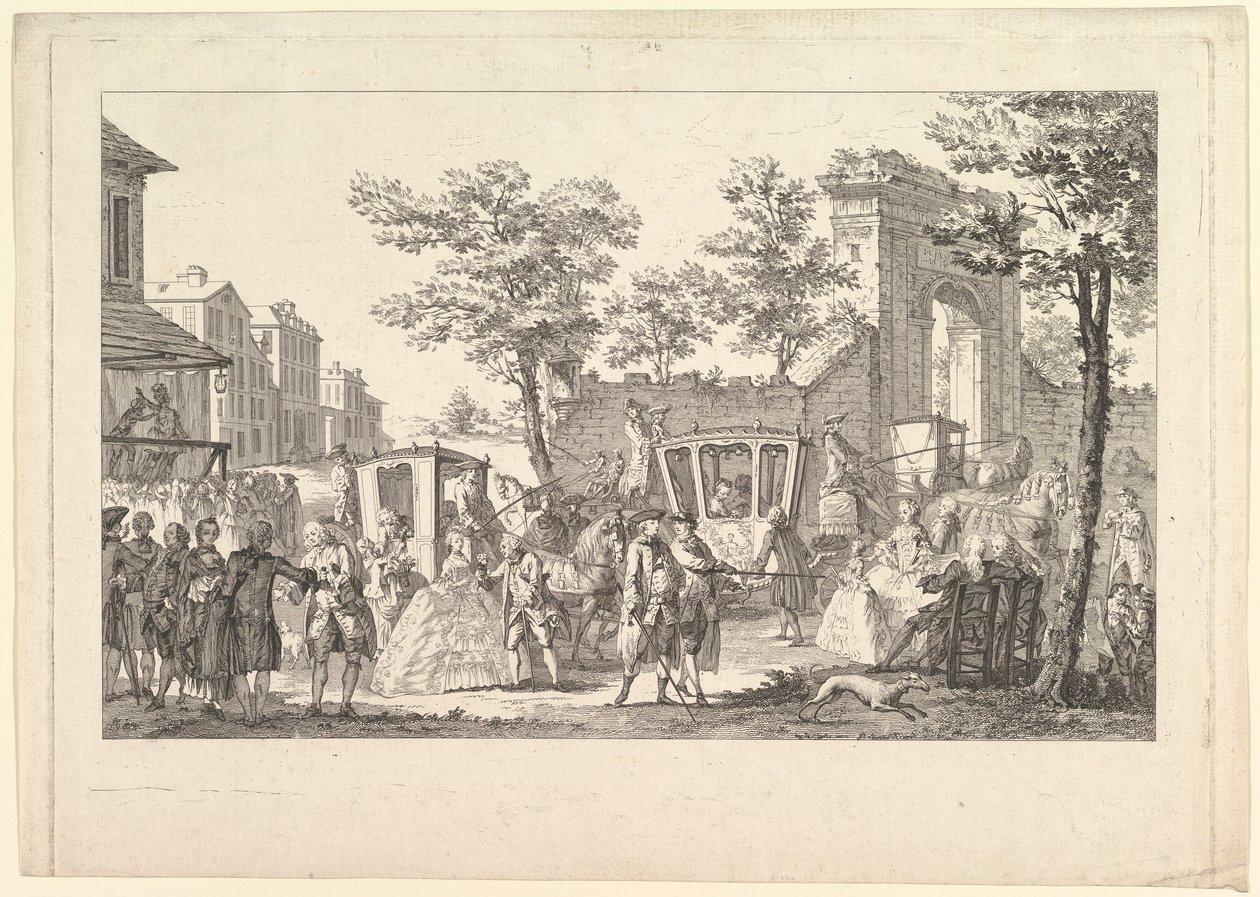 Tableau des portraits a la Mode Plate of Fashion Portraits, 1760-61. 作者 皮埃尔·弗朗索瓦·库图瓦