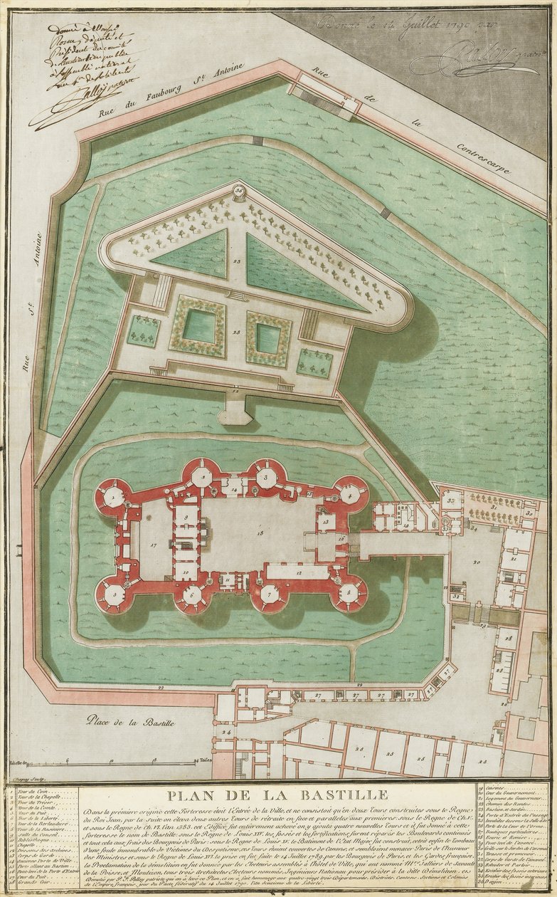 巴士底狱计划，1792年 作者 皮埃尔·弗朗索瓦·帕洛伊