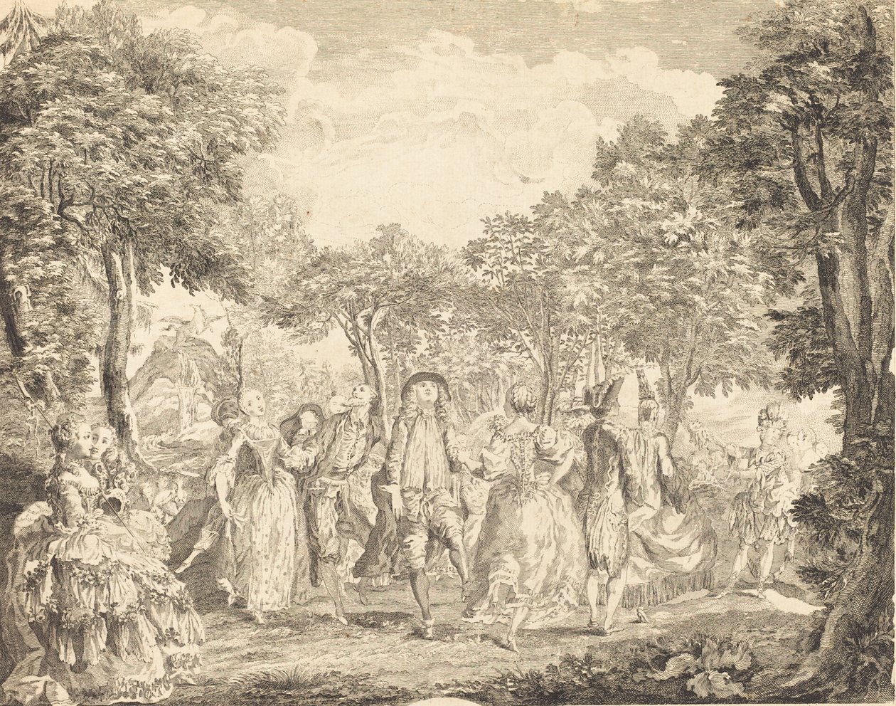 歌剧院的芭蕾舞，1761年。 作者 皮埃尔·弗朗索瓦·巴桑