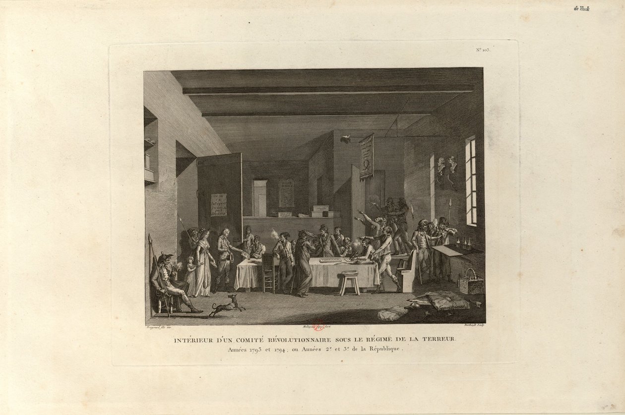 恐怖统治时期的革命委员会内部，1802年。 作者 皮埃尔·加布里埃尔·贝尔索
