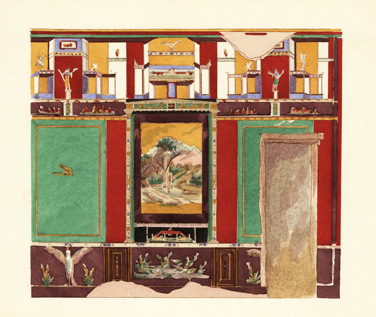 Casa di Orfeo 或庞贝城 Orpheus 之家的餐厅 作者 皮埃尔·古斯曼