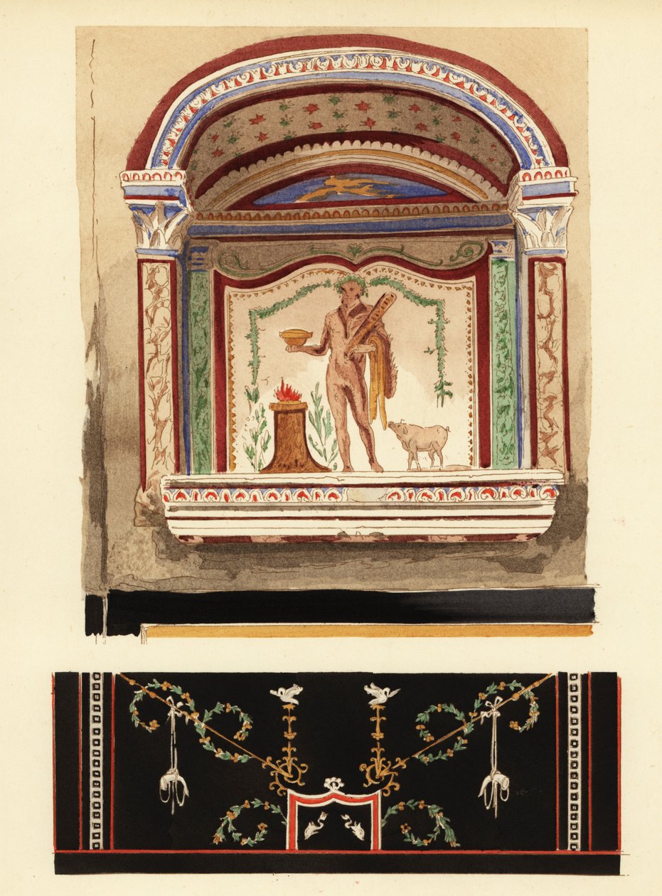 在附件中献给大力神的 Lararium 壁龛绘画（Casa del Cenacolo，V 作者 皮埃尔·古斯曼