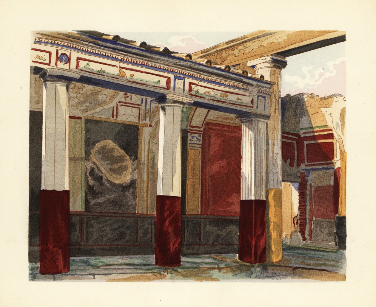Rhodian peristyle of the House of the Silver Wedding, Casa delle Nozze d’Argento, Pompeii 作者 皮埃尔·古斯曼
