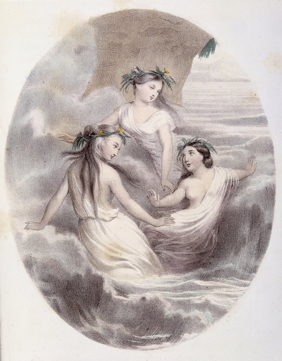 Les Ondines - 在“Les Femmes mythologiques”中，由 G. Staal、Mery 和 Cte Foelix、Ed. G. de Gouet 绘制 作者 皮埃尔·古斯塔夫·尤金·斯塔尔