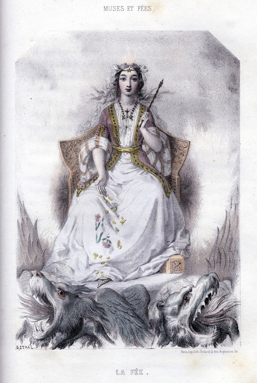 仙女--载于《神话中的女人》，G. Staal的画作，由Mery和Cte Foelix编辑。G. de Gouet 作者 皮埃尔·古斯塔夫·尤金·斯塔尔