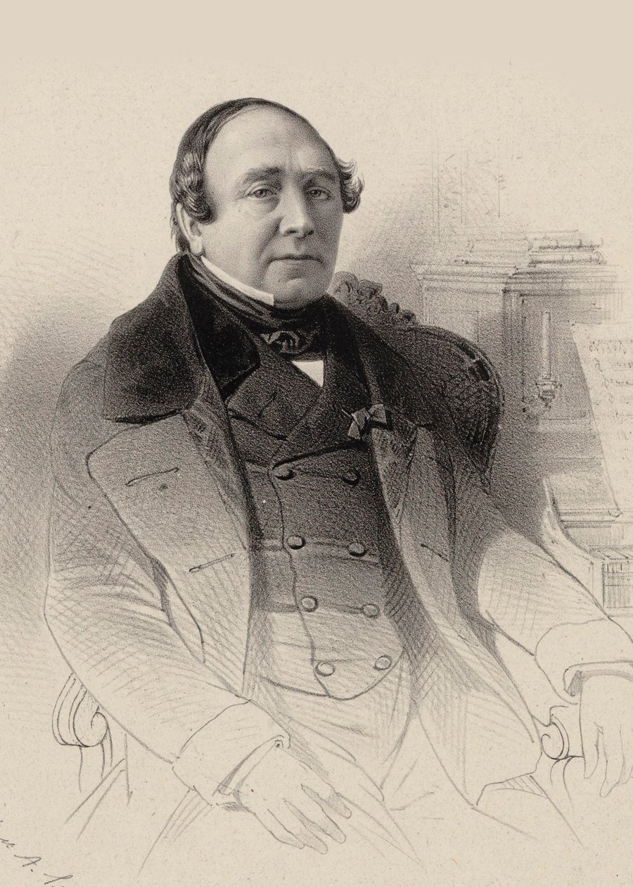 歌剧演员路易斯-安托万-埃莱奥诺-庞沙尔1787-1866年的肖像，1850年。 作者 皮埃尔·伊波利特·奥蒙特