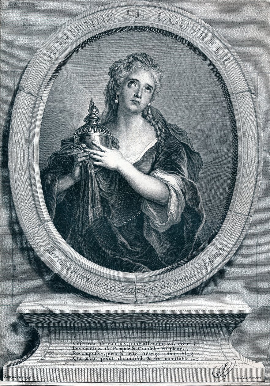 阿德里安娜·勒古弗（Adrienne Lecouvreur）1692-1730作为科妮莉亚（Cornelia），1903年 作者 皮埃尔·英伯特·德雷维（Pierre Imbert Drevet）