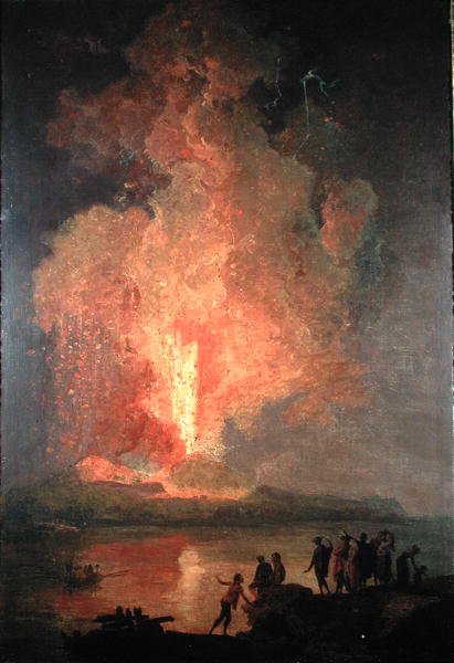维苏威火山爆发（布面油画） 作者 皮埃尔·雅克·沃尔莱尔