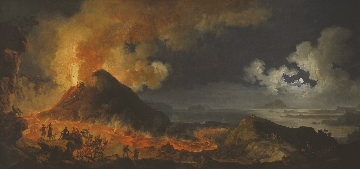 维苏威火山爆发，1771年 作者 皮埃尔·雅克·沃尔莱尔