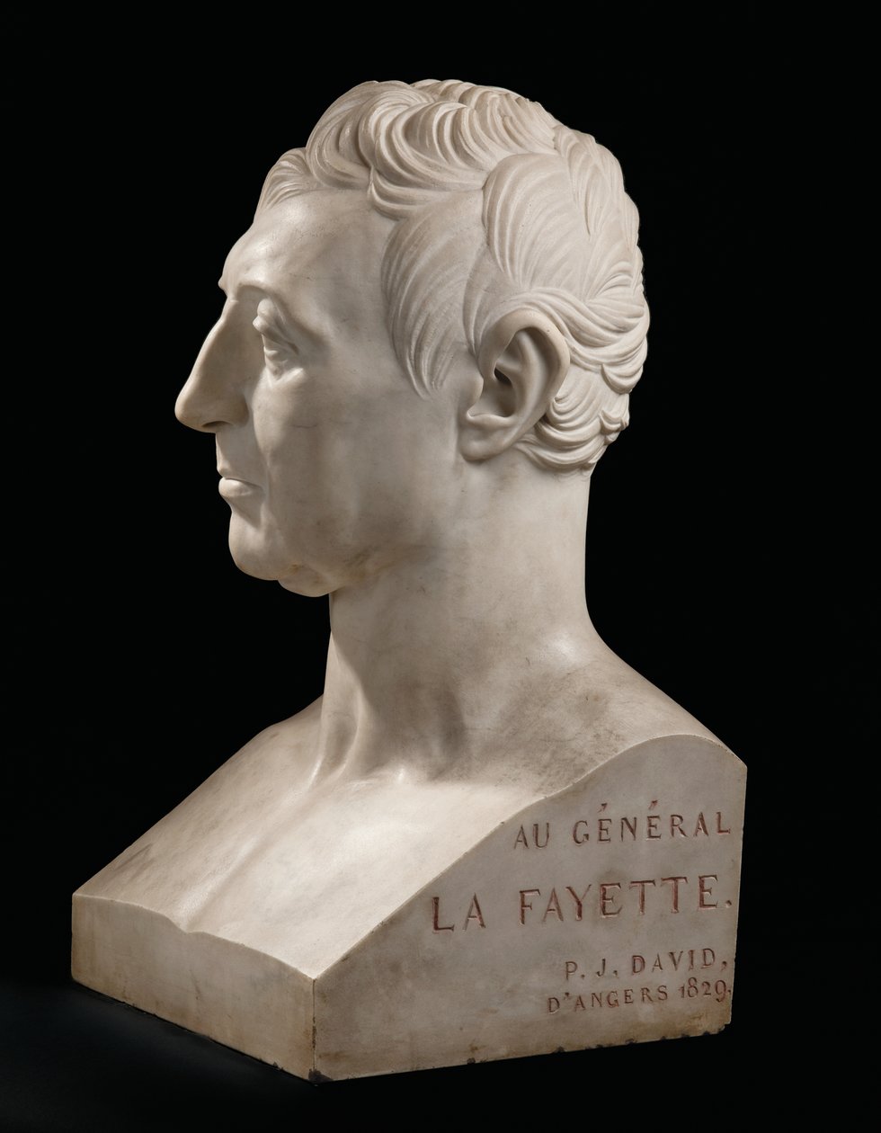 Marie-Joseph-Gilbert du Motier，侯爵夫人拉菲耶特的半身像 作者 皮埃尔·简·大卫·丹格斯