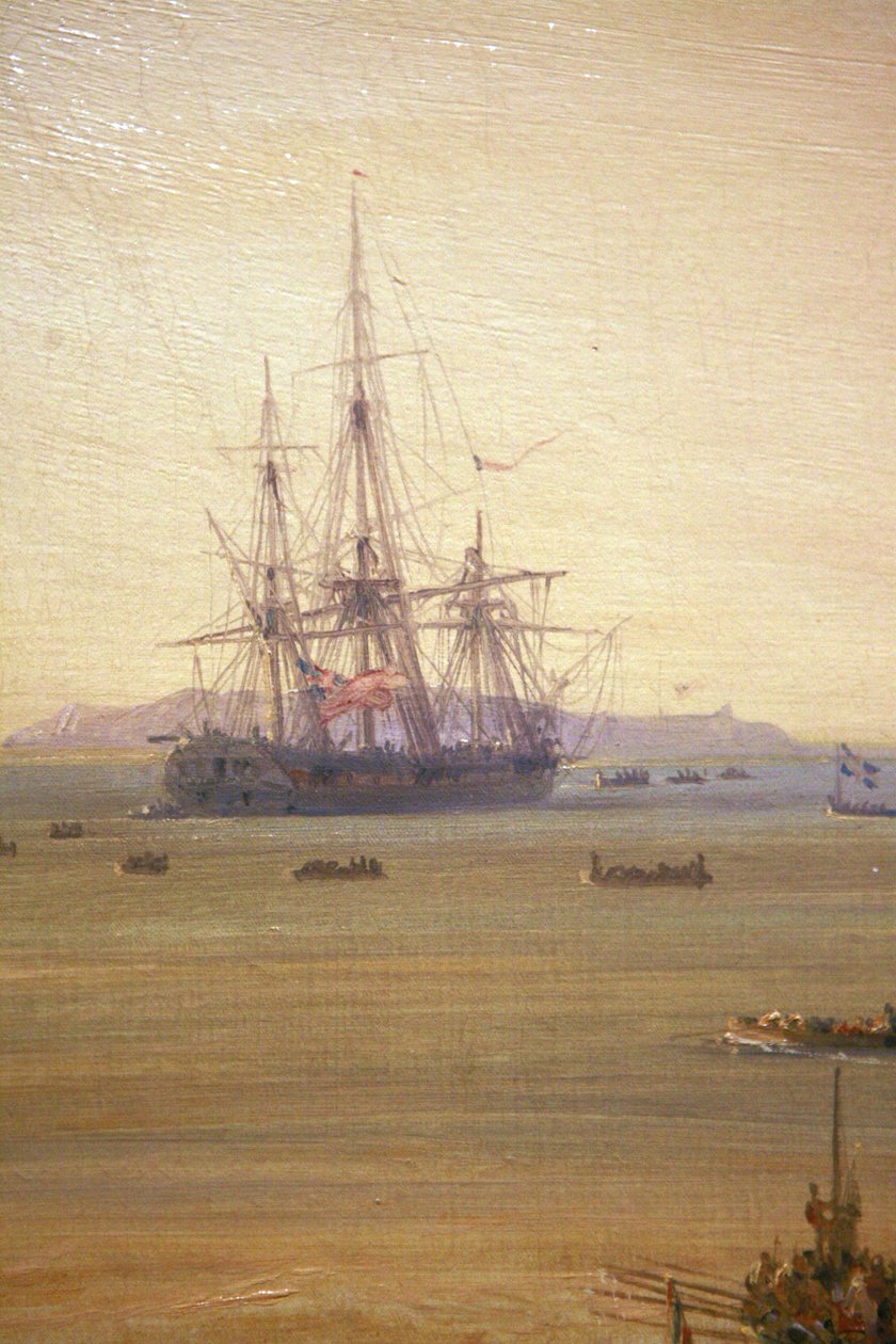 法文：Combat du Grand Port，1810 年 8 月 23 日 作者 皮埃尔·朱利安·吉尔伯特