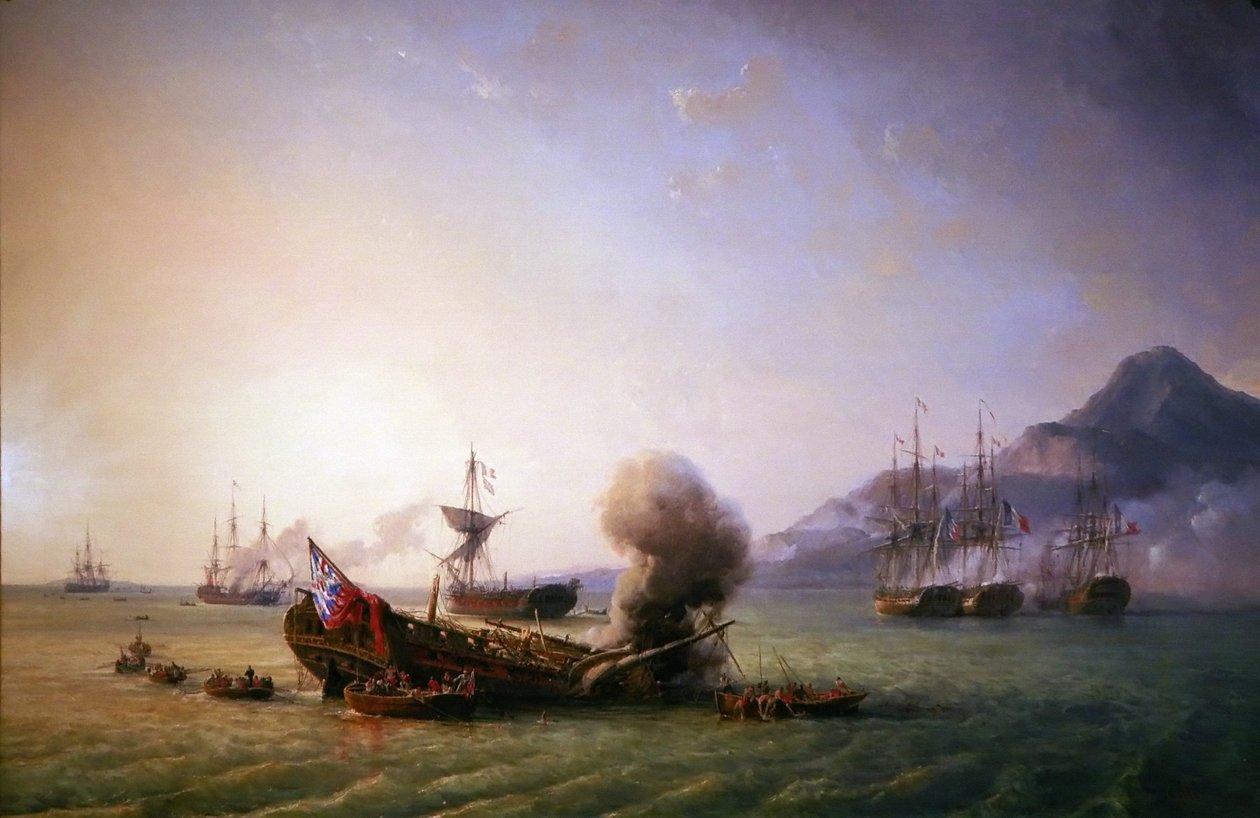 法文：Combat du Grand Port，1810 年 8 月 23 日 作者 皮埃尔·朱利安·吉尔伯特