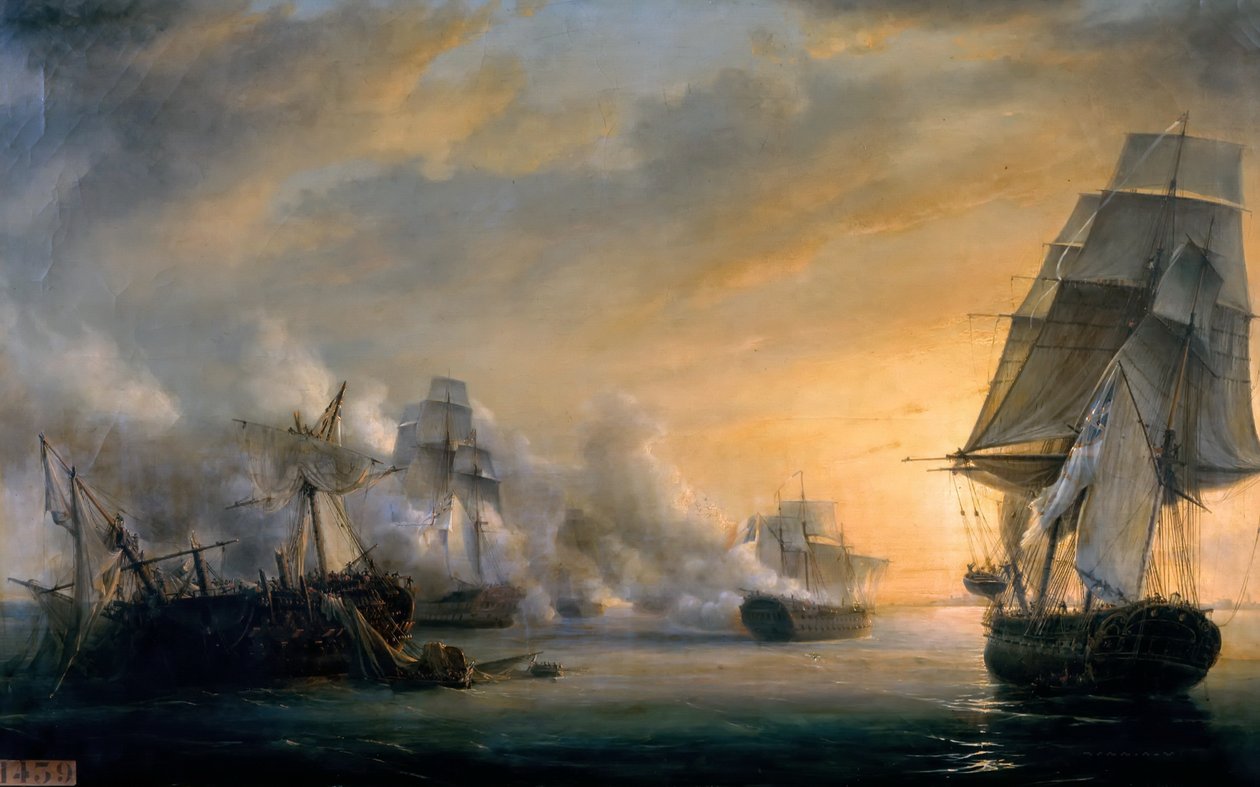 1801年7月13日在加的斯举行的海战 作者 皮埃尔·朱利安·吉尔伯特