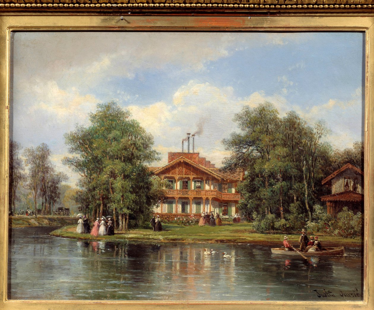 黄门小木屋，文森森林公园的餐厅。贾斯汀-奥弗里（1806 - 1879）的画作 作者 皮埃尔·贾斯汀·奥弗里