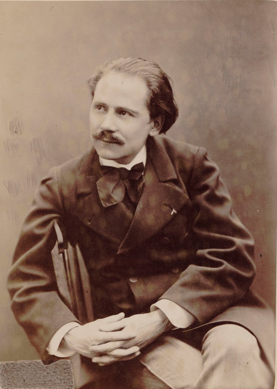 作曲家Jules Massenet 1842-1912的肖像，1880年。 作者 皮埃尔·拉尼特·佩蒂特