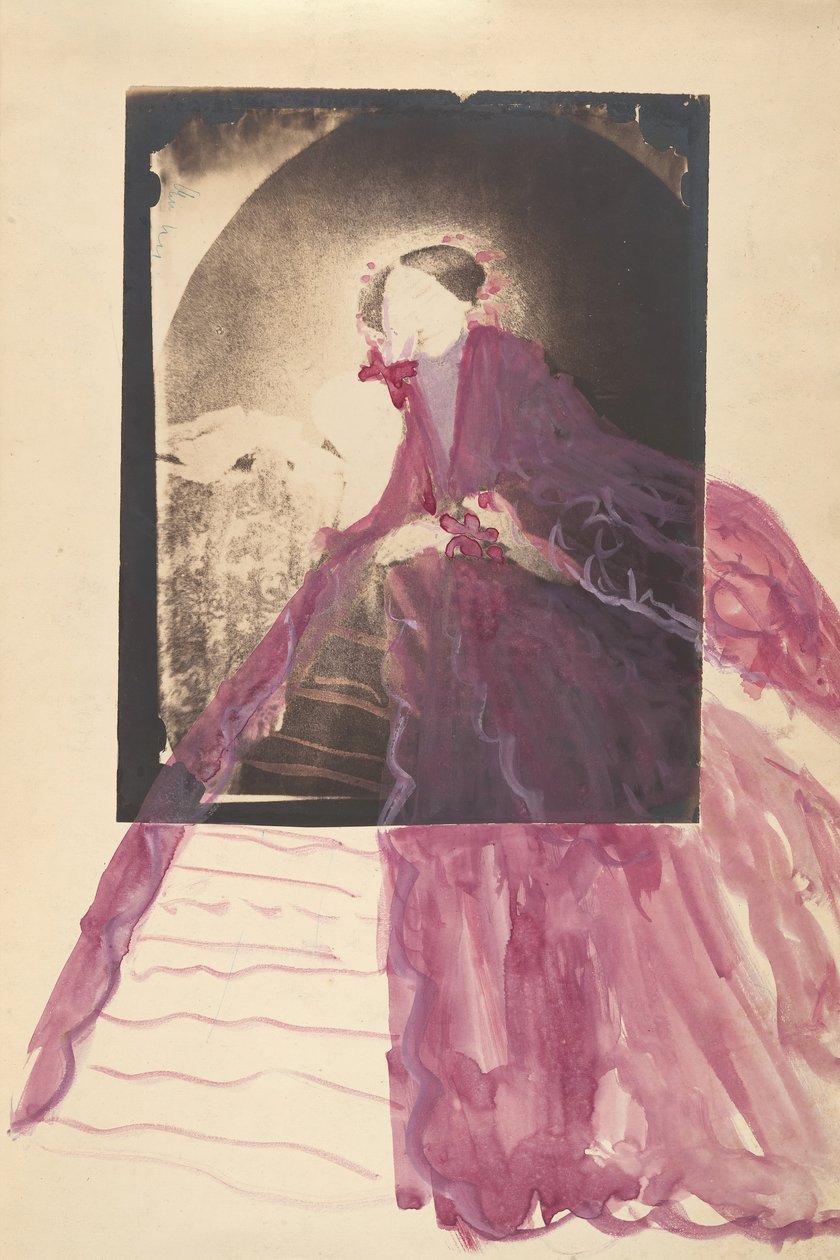 [La Comtesse at Table with Hand to Face], 1860年代。 作者 皮埃尔·路易斯·皮尔森
