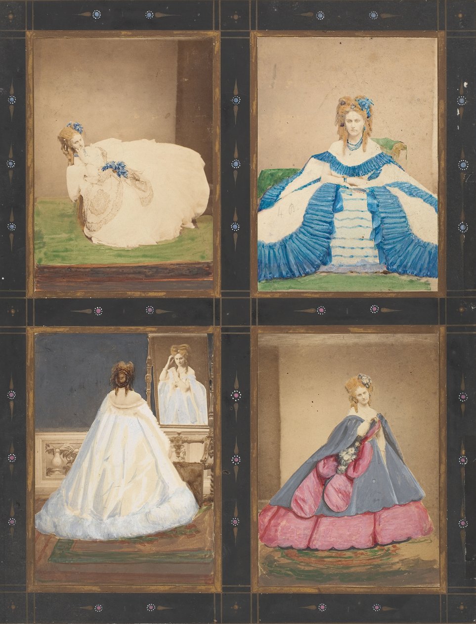[埃尔维拉和里特罗塞塔礼服的变体]，1861-67年。 作者 皮埃尔·路易斯·皮尔森