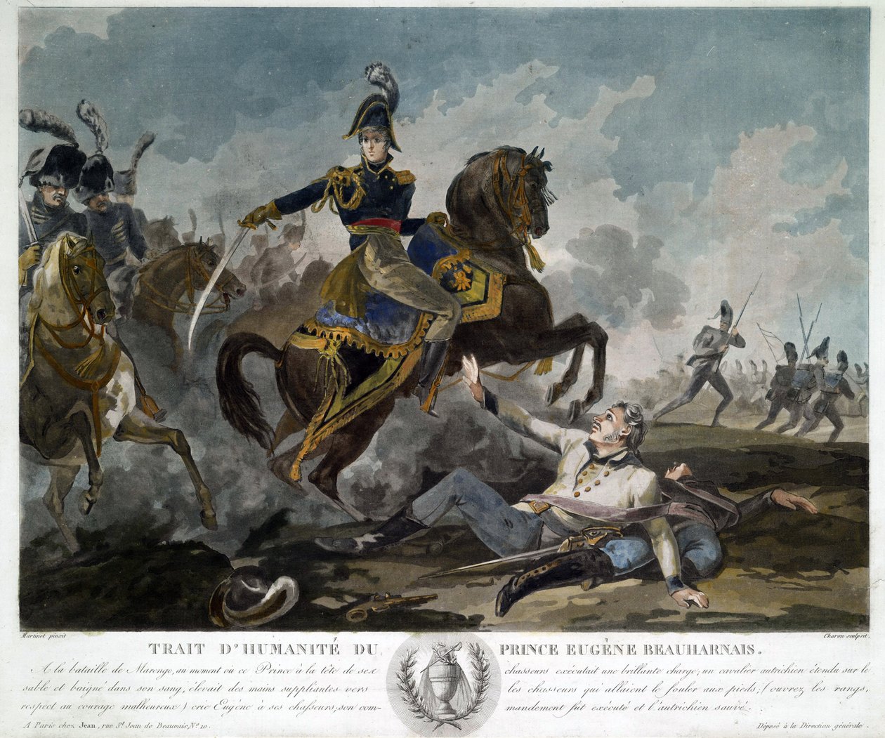 Eugene de Beauharnais (1781-1824) - Martinet, Pierre (1781-?) - ca 1814 - Aquatint - 34,8x42 - 私人收藏 作者 皮埃尔·马丁内
