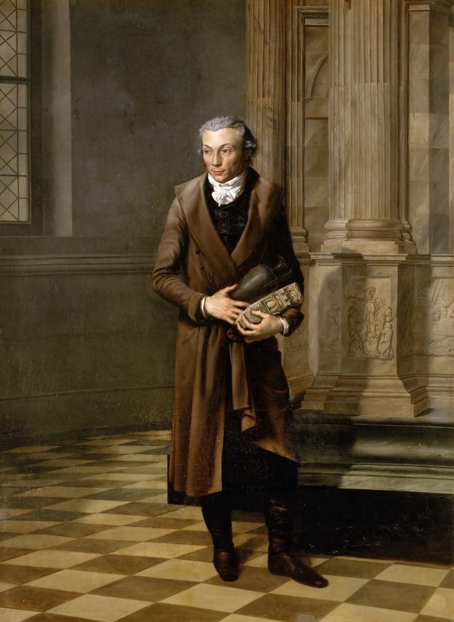考古学家亚历山大·莱诺瓦（Alexandre Lenoir）1761-1839年的肖像 作者 皮埃尔·马克西米利安·德拉方丹