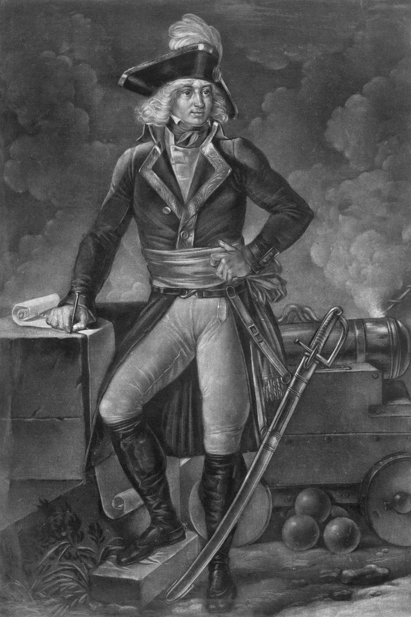 General Charles Pichegru (1761-1804) - Portrait en pied de Charles Pichegru (1761-1804), general en chief des armees du Nord, de Sambre et Meuse, de Rhine et de Moselle” Engraving by Pierre Michel Alix (1762-1817), by Alexandre Evariste FRAGONARD (1780-185 作者 皮埃尔·米歇尔·阿利克斯