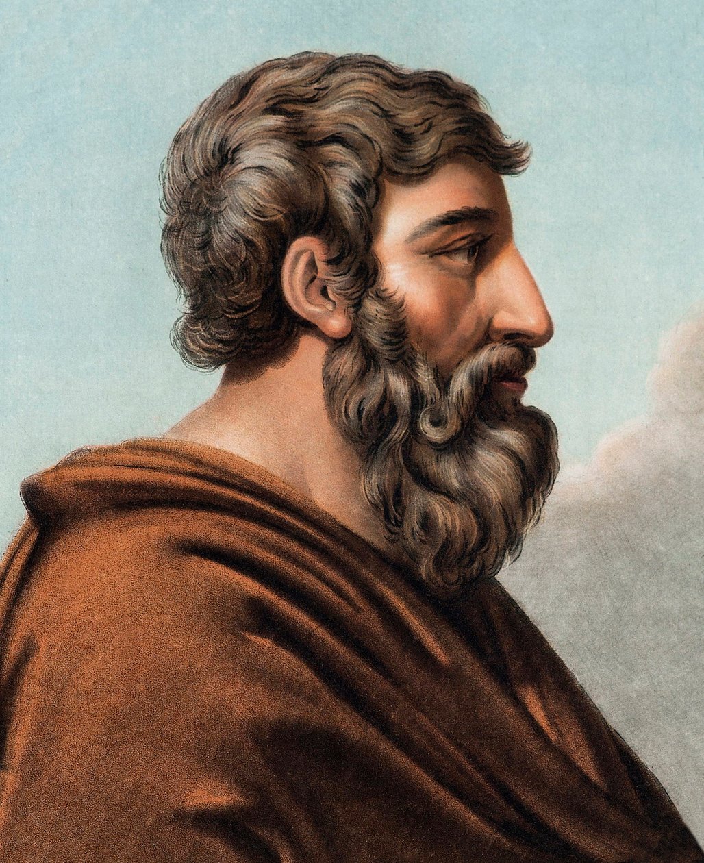 Lycurgue (Lykourgos)神话中的斯巴达立法者（公元前9或8世纪）的肖像。(斯巴达的莱库格斯）皮埃尔-米歇尔-阿里克斯（1762-1817）的雕刻作品 作者 皮埃尔·米歇尔·阿利克斯