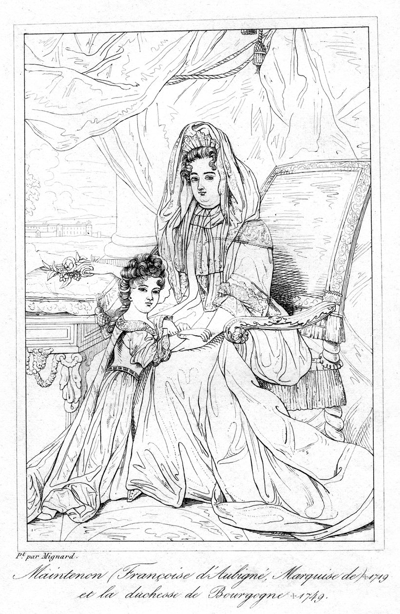 FrançoisedAubigné和勃艮第公爵夫人。 作者 皮埃尔·米尼亚德
