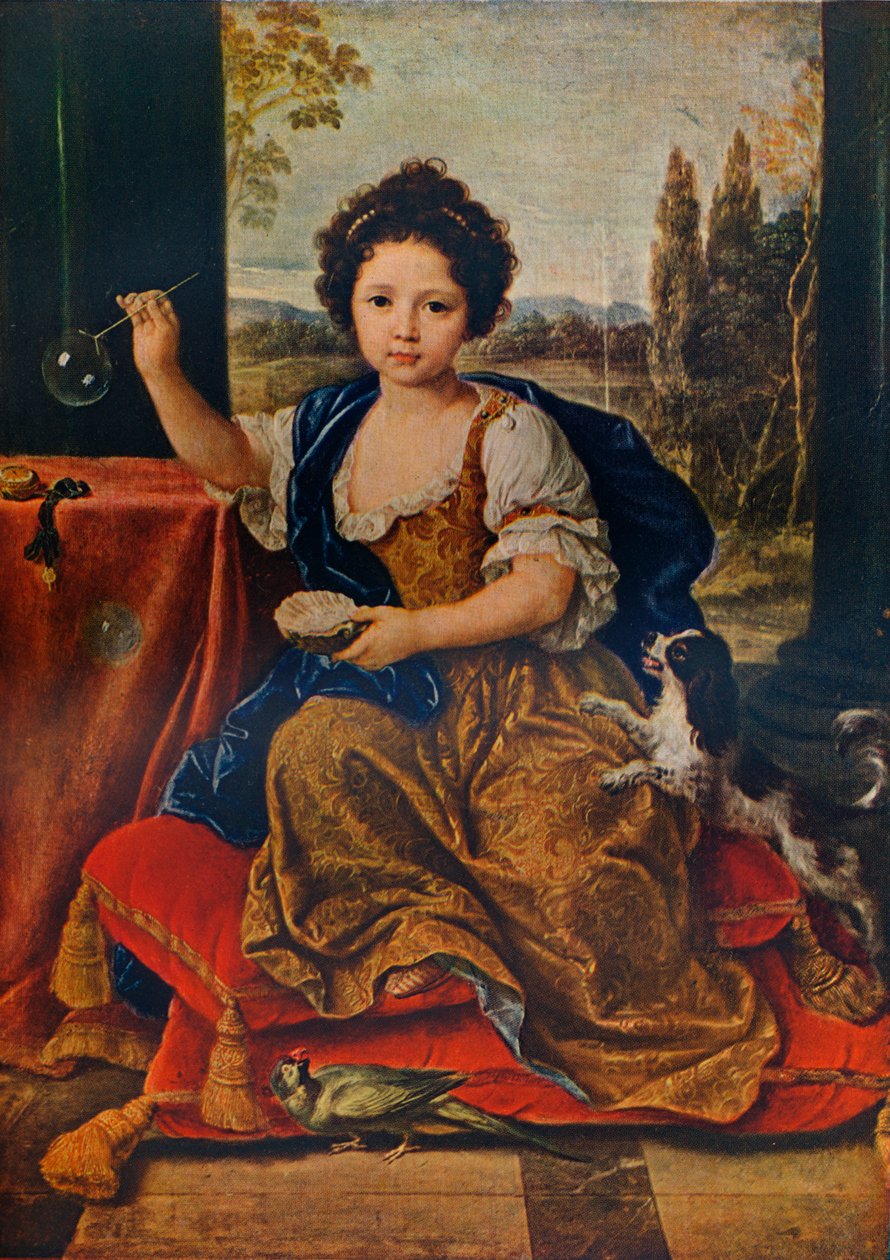 路易丝·玛丽·安妮·德·波旁（Louise Marie Anne de Bourbon），1674-1681年，路易十四的私生女，c1680，1911年 作者 皮埃尔·米尼亚德