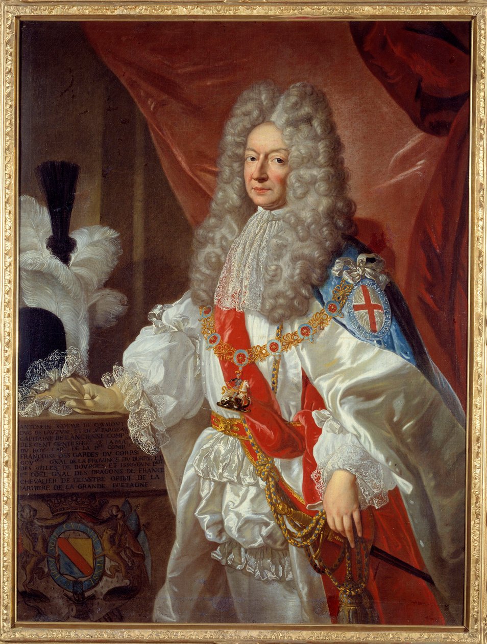 Portrait of Antonin Nompar de Caumont, Duke of Lauzun (1633-1723) marechal of France and spousal of the Grande Mademoiselle, Duchess of Montpensier Painting by Pierre Mignard (1612-1695) 17th century La Rochelle, musee des Beaux Arts - Portrait of Antonin  作者 皮埃尔·米尼亚德
