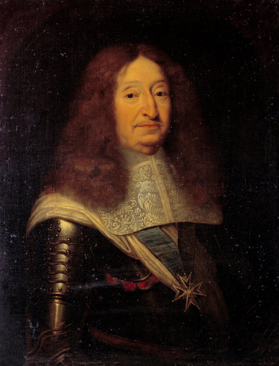 旺多姆和博福特公爵塞萨尔(1594-1665)的肖像，航海监督员 绘画：皮埃尔-米尼亚尔(1612-1695) 17世纪 太阳。0,81x0,63米 凡尔赛宫，城堡之门（msueee du chateau 作者 皮埃尔·米尼亚德