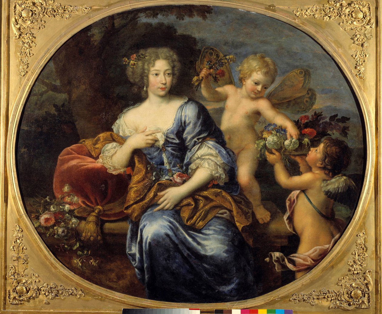 弗朗索瓦丝·雅典娜 (Francoise-Athenais) 的肖像，由 Rochechouart Mortemart 绘制，蒙特斯潘侯爵夫人（或蒙特斯潘夫人）（1640-1707 年）由 Pierre Mignard（1612-1695 年）绘画，17 世纪。 布尔日。 贝瑞博物馆 作者 皮埃尔·米尼亚德