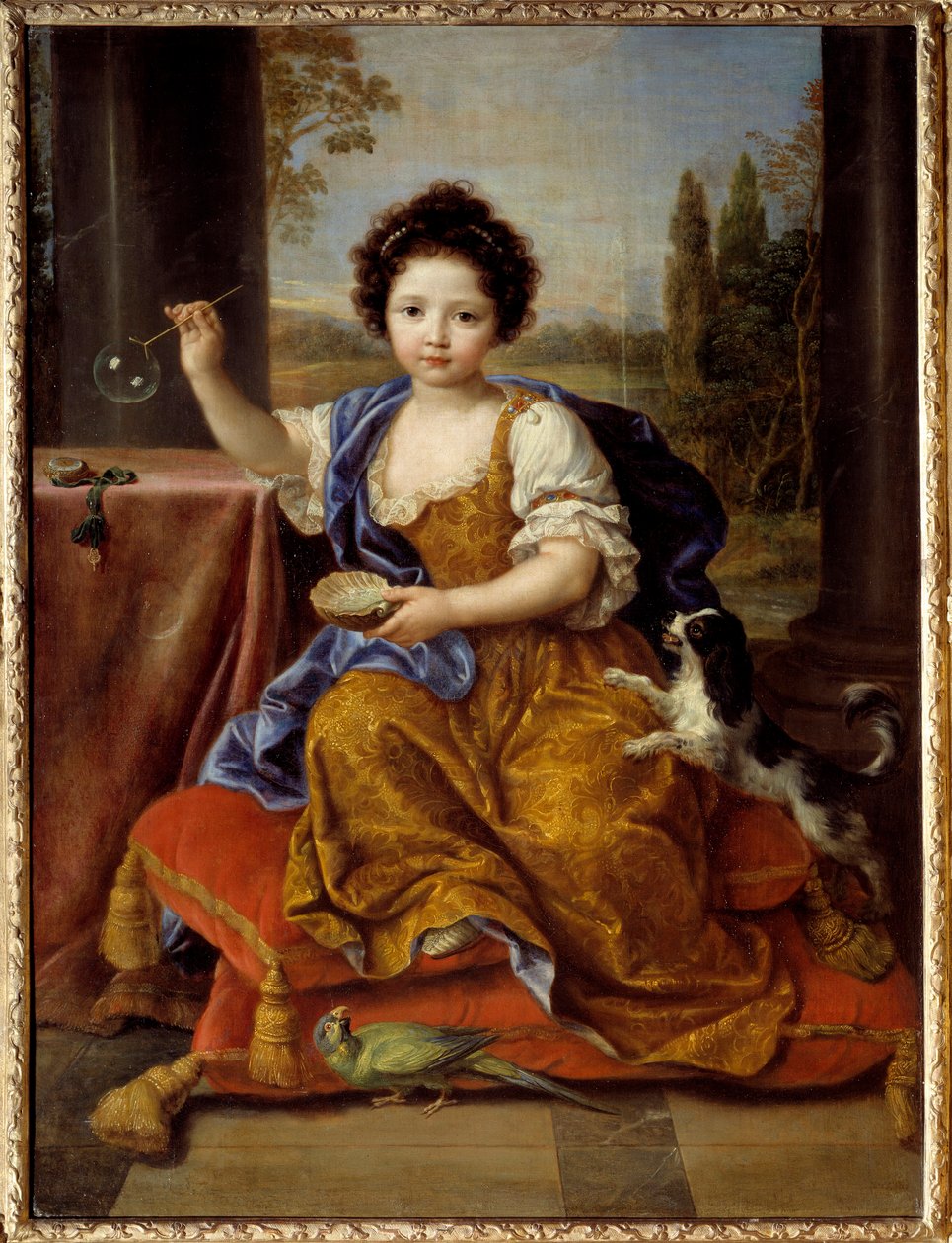 奥尔良公爵夫人 (1674-1681) 路易丝·玛丽·德·波旁 (Louise Marie de Bourbon) 的肖像 Pierre Mignard (1612-1695) 绘画 1692 年 1.32x0.96 米 作者 皮埃尔·米尼亚德