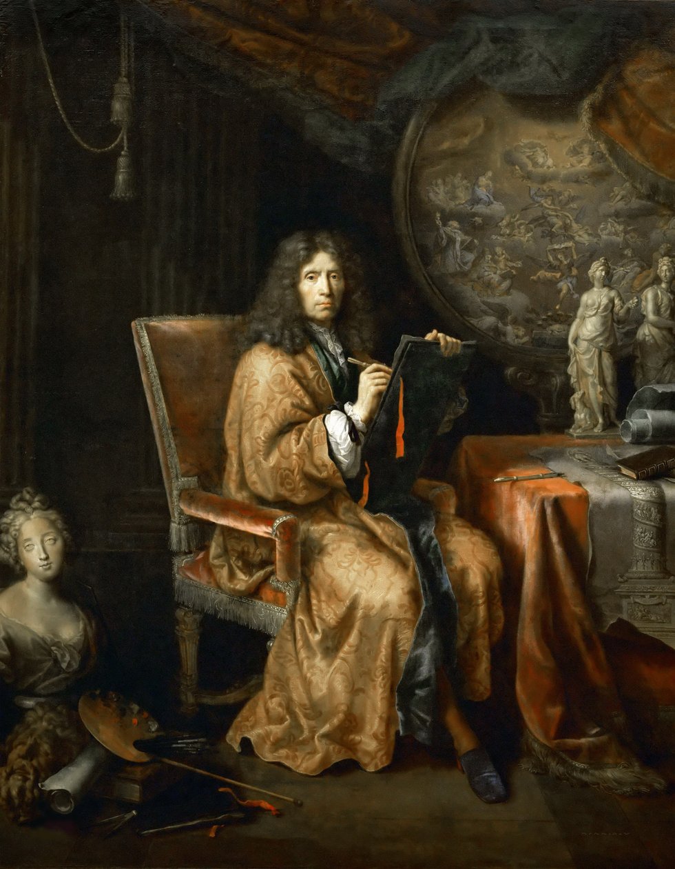 自画像，1680至1690年间。 作者 皮埃尔·米尼亚德